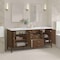 James Martin Vanities 72'' Double Vanity, Mid Century Walnut w/ 3 CM White Zeus Quartz Top 485-V72-WLT-3WZ - alternate 2
